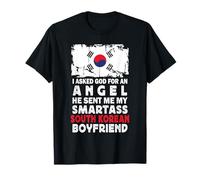 Funny Smartass South Korean Boyfriend South Korea Flag Camiseta