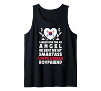 Funny Smartass South Korean Boyfriend South Korea Flag Camiseta sin Mangas