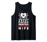 Funny Smartass South Korean Wife South Korea Flag Spouses Camiseta sin Mangas