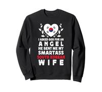 Funny Smartass South Korean Wife South Korea Flag Spouses Sudadera