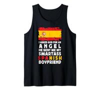 Funny Smartass Spanish Boyfriend Spain Flag Camiseta sin Mangas
