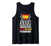 Funny Smartass Spanish Husband Spain Flag Spouses Camiseta sin Mangas