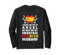 Funny Smartass Spanish Husband Spain Flag Spouses Manga Larga