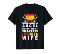 Funny Smartass Spanish Wife Spain Flag Spouses Camiseta