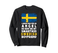 Funny Smartass Swedish Boyfriend Sweden Flag Sudadera