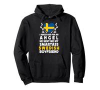 Funny Smartass Swedish Boyfriend Sweden Flag Sudadera con Capucha