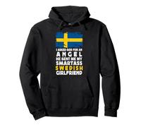 Funny Smartass Swedish Girlfriend Sweden Flag Sudadera con Capucha
