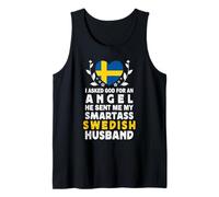 Funny Smartass Swedish Husband Sweden Flag Spouses Camiseta sin Mangas