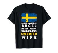 Funny Smartass Swedish Wife Sweden Flag Spouses Camiseta