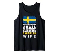 Funny Smartass Swedish Wife Sweden Flag Spouses Camiseta sin Mangas