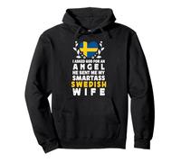 Funny Smartass Swedish Wife Sweden Flag Spouses Sudadera con Capucha