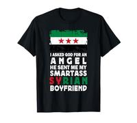 Funny Smartass Syrian Boyfriend Syria Flag Camiseta