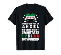 Funny Smartass Syrian Boyfriend Syria Flag Camiseta