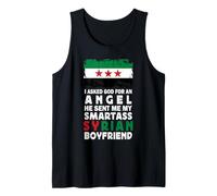 Funny Smartass Syrian Boyfriend Syria Flag Camiseta sin Mangas