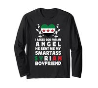 Funny Smartass Syrian Boyfriend Syria Flag Manga Larga