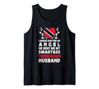 Funny Smartass Trinidadian Husband Trinidad Flag Spouses Camiseta sin Mangas