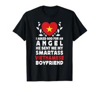 Funny Smartass Vietnamese Boyfriend Vietnam Flag Camiseta