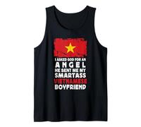 Funny Smartass Vietnamese Boyfriend Vietnam Flag Camiseta sin Mangas