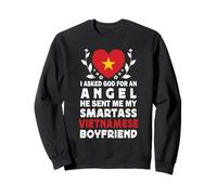 Funny Smartass Vietnamese Boyfriend Vietnam Flag Sudadera
