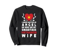 Funny Smartass Vietnamese Wife Vietnam Flag Spouses Sudadera