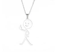 Funny Smiley dedo medio Graffiti colgante collar personalizado Cool gestos collar Punk creativo único hecho a mano Declaración Amistad Joyería Mujeres Hombres