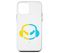 Funny SmilingFace Cute - Auriculares de Diadema Color Amarillo Pastel y Azul Carcasa para iPhone 12 Mini