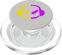 Funny SmilingFace DJ Malva - Lindo-Dos Colores Amarillo/Morado PopSockets PopGrip para MagSafe