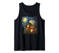 Funny Smoking African Parrot Meme Cigarette Parrot In Suit Camiseta sin Mangas