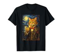 Funny Smoking Cat Meme Cigarette Artwork Vintage Cat in Suit Camiseta