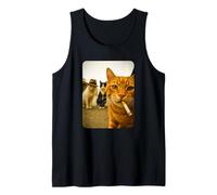 Funny Smoking Cat Meme Cigarette Cat Hilarious Cats Gang Camiseta sin Mangas