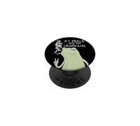 Funny Smoking Frog At Peace with Croaking PopSockets PopGrip Adhesivo