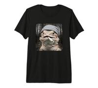 Funny Smoking Lizard Meme Cigarette Grunge Beanie Reptile Camiseta Premium
