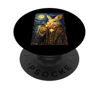 Funny Smoking Rabbit Meme Cigarette Bunny Rabbit In Suit PopSockets PopGrip Adhesivo