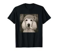 Funny Smoking White Poodle Dog Meme Cigarette Grunge Beanie Camiseta