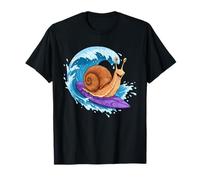 Funny Snail está surfeando una Ola del océano 1 - Fan Fun Camiseta