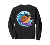 Funny Snail está surfeando una Ola del océano 1 - Fan Fun Sudadera