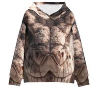 Funny Snake Head - Sudadera de manga larga con capucha y diseño de camuflaje para 4-14 años, Funny Snake Head Camouflage, Medium
