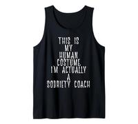 Funny Sobriety Coach Costume Recovery Sober Living Rehab Camiseta sin Mangas