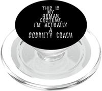 Funny Sobriety Coach Costume Recovery Sober Living Rehab PopSockets PopGrip para MagSafe