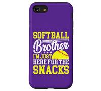 Funny Softball Brother Plays just I'm Here for the Snacks Carcasa para iPhone SE (2020) / 7 / 8
