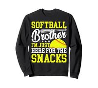 Funny Softball Brother Plays just I'm Here for the Snacks Sudadera