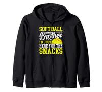Funny Softball Brother Plays just I'm Here for the Snacks Sudadera con Capucha