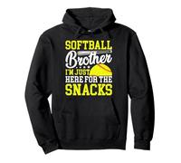 Funny Softball Brother Plays just I'm Here for the Snacks Sudadera con Capucha
