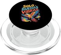Funny Solo Buenas Vibras Loro Psicodélico PopSockets PopGrip para MagSafe