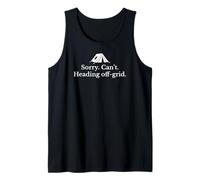 Funny Sorry Can't Heading Off Grid Camping Camiseta sin Mangas