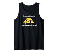 Funny Sorry Can't Heading Off Grid Camping Camiseta sin Mangas