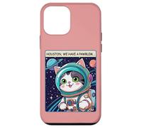 Funny Space Cat Houston We Have a Pawblem Accessories Carcasa para iPhone 12 Mini
