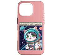 Funny Space Cat Houston We Have a Pawblem Accessories Carcasa para iPhone 16 Pro