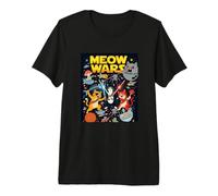 Funny Space Cats, Space Cats Illustration Graphic Cartoon Camiseta Premium