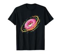 Funny Space Donut con chispas de glaseado Rosa Camiseta